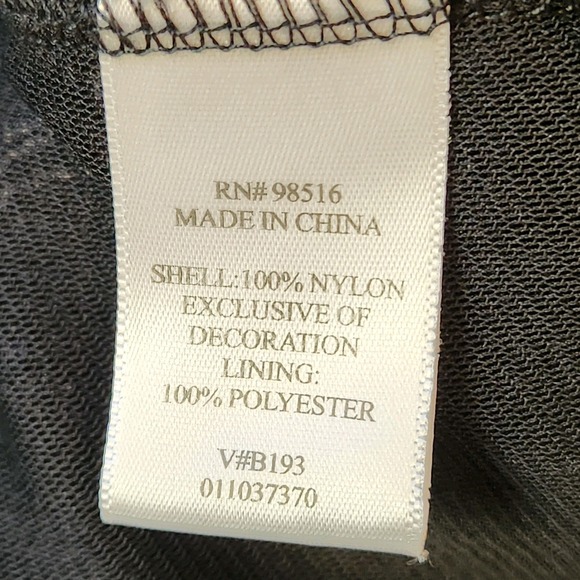 Coldwater Creek Womens Top Size 2X Black Semi Sheer Y2K Sequin Floral Whimsigoth - Picture 11 of 16